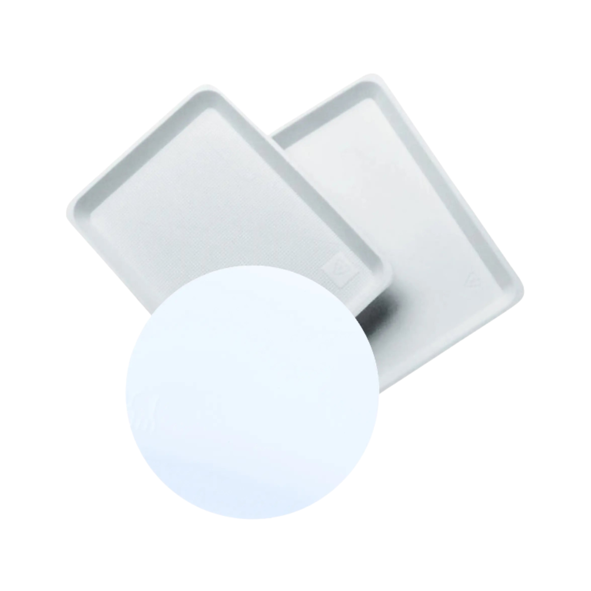 50 single-use treatment trays with smooth or textured base - 5 sizes