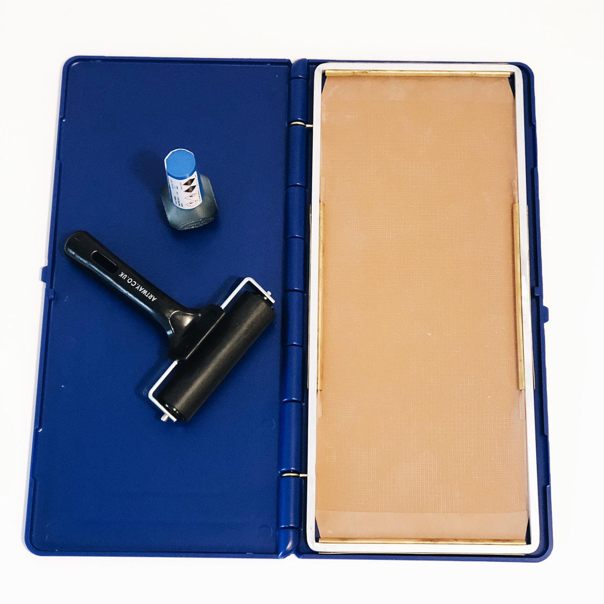 Kit pour prise d'empreinte - 1 podographe + 1 encre bleue + 1 rouleau encreur +50 feuilles d'examen
