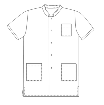 Mathieu - Blouse - Manches courtes - Homme - 95 cm