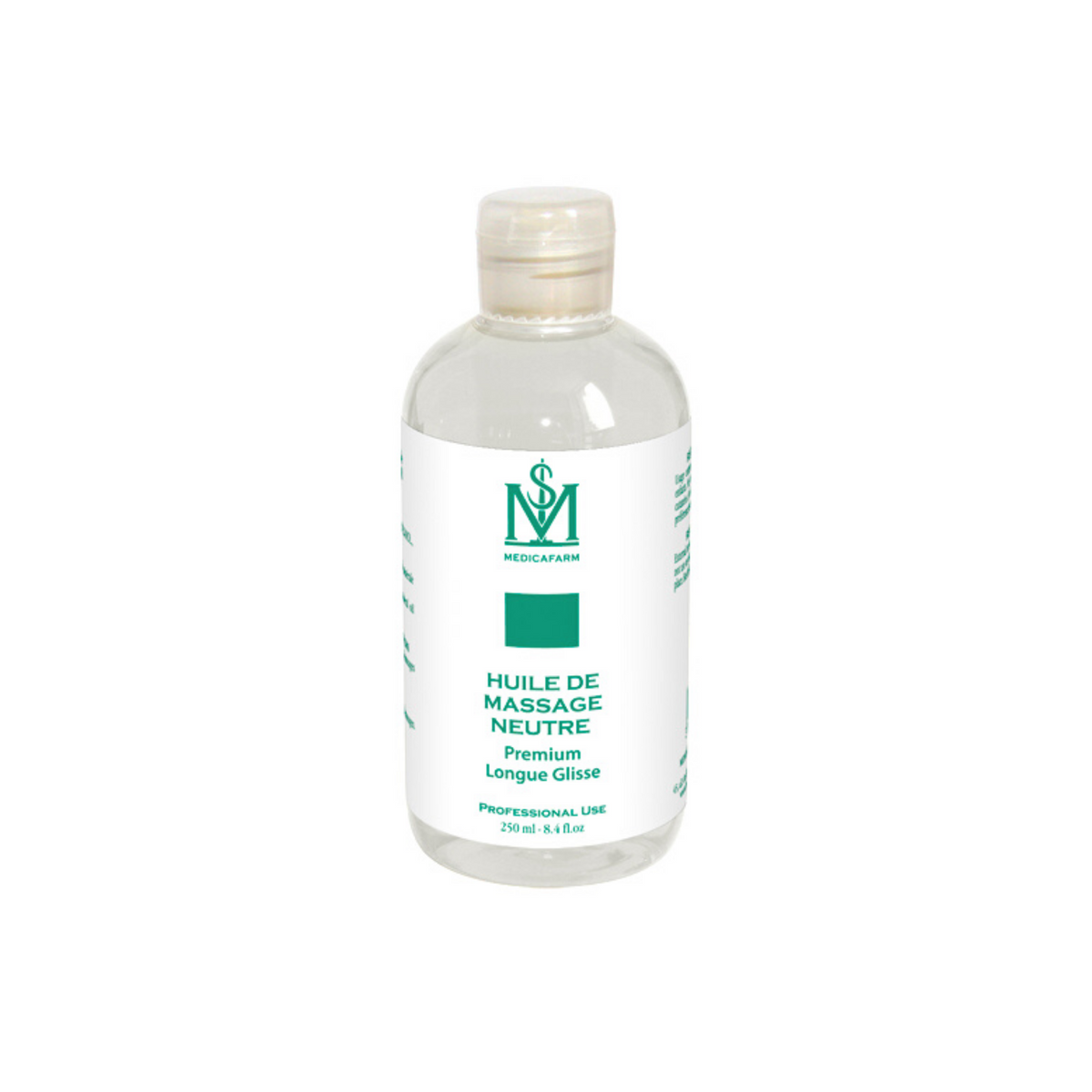 Huile de massage neutre Premium longue glisse - Flacon stop-goutte 250 ml - Medicapharm