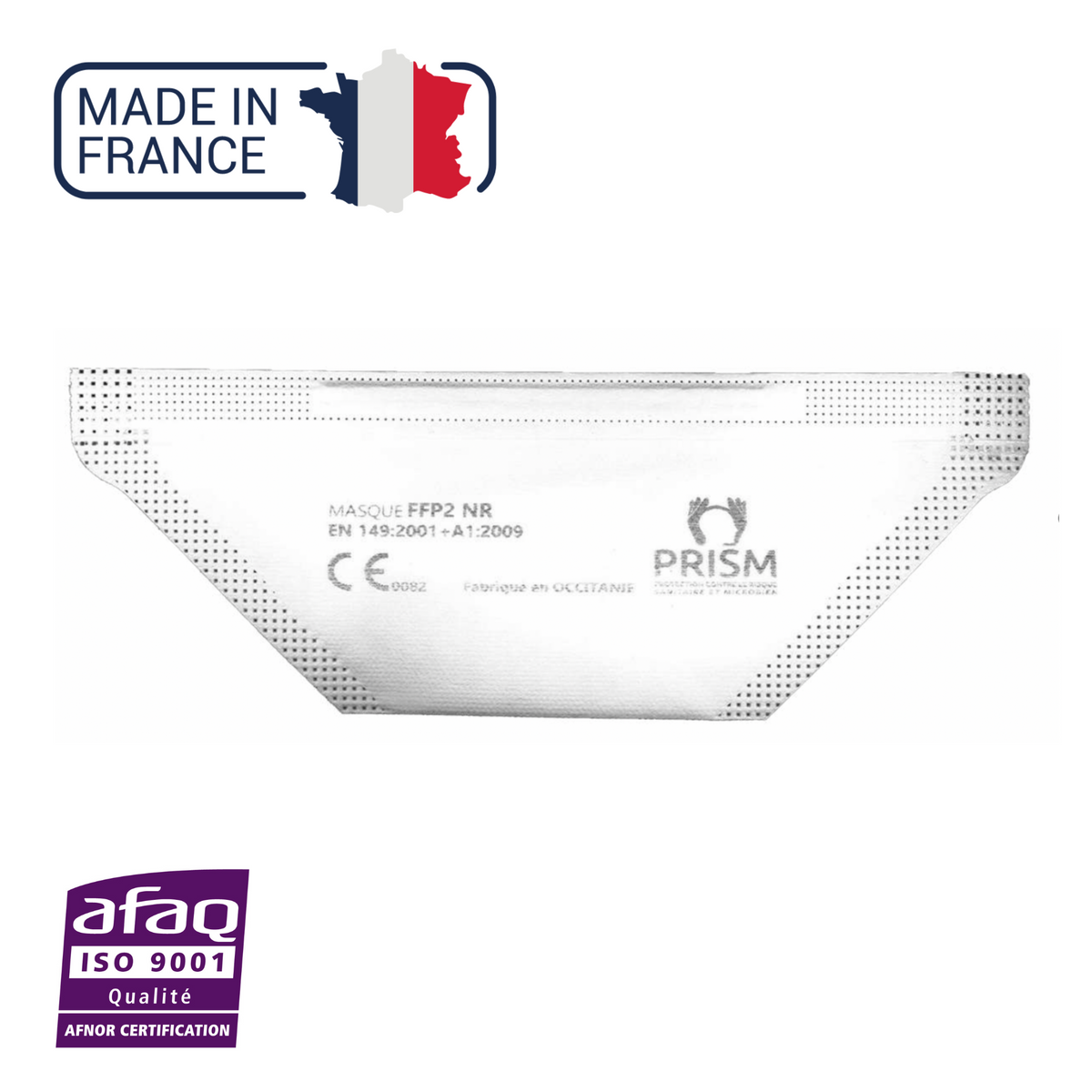 Box of 30 white FFP2 masks - Made in France - Prism