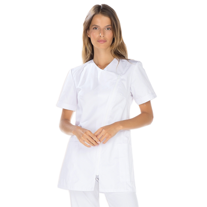 Emilie - Tunique - Fermeture ZIP - Manches courtes - Femme - 75 cm