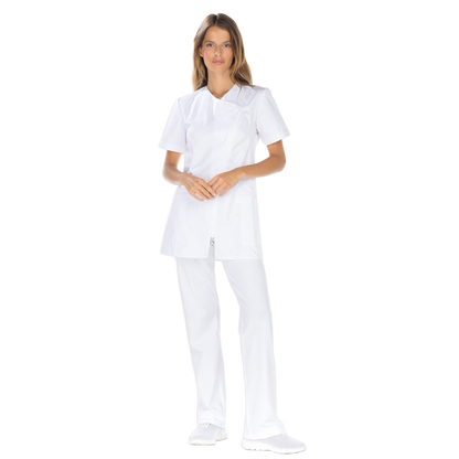Emilie - Tunique - Fermeture ZIP - Manches courtes - Femme - 75 cm