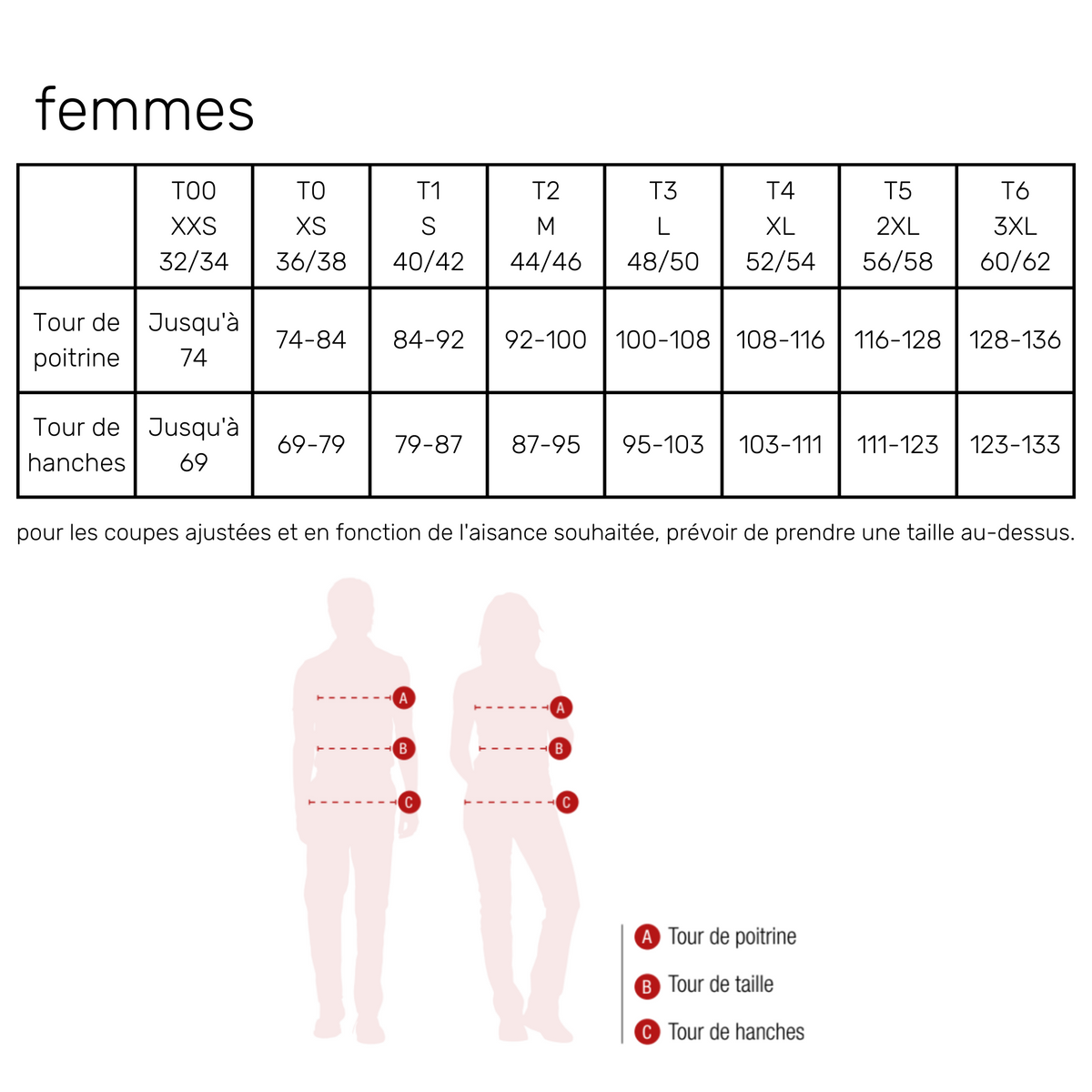 Madison - Tunique - 3 types de manches - Femme - 100 cm