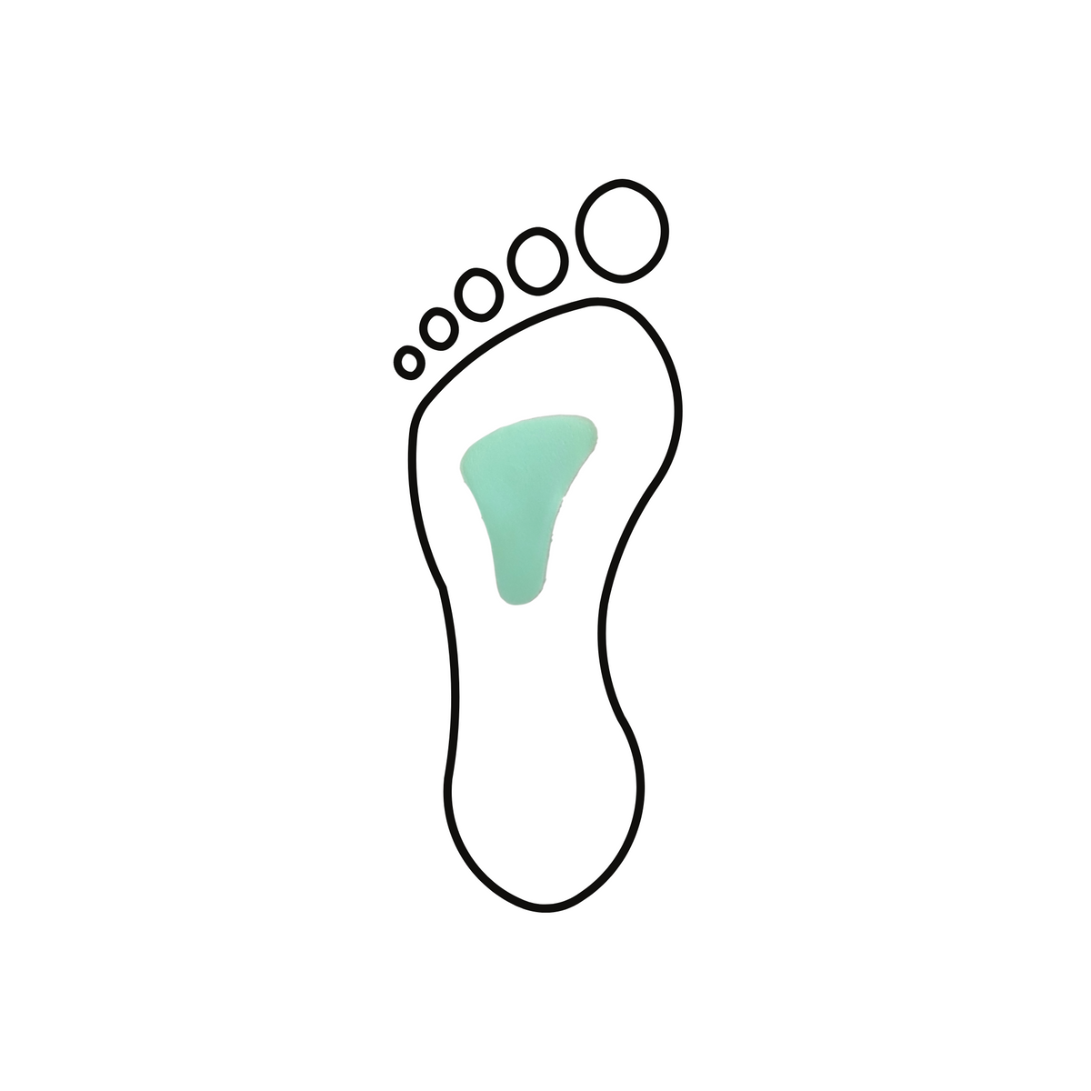 Pelote métatarsienne - Forme Estomac - ARC - Vert