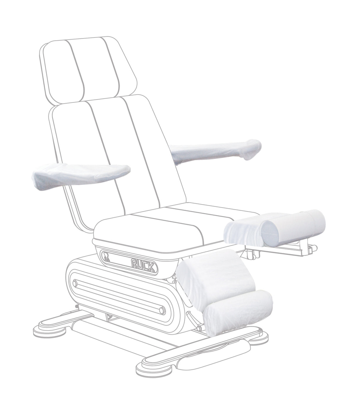 Housse de protection jetable - Pour appuis-mollets - Fauteuil Stella 3s et Moon - Ruck