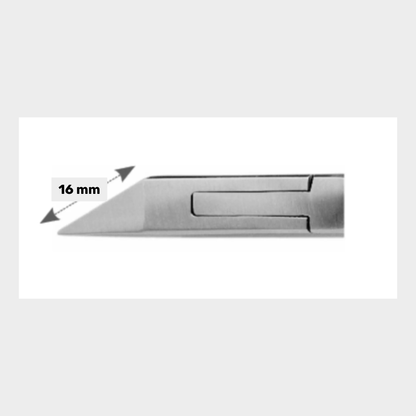 Cortaúñas - Corte recto - Mordazas planas - 12 cm - Aesculap - HF482R