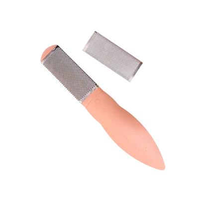 Pedicure file with stainless steel friction surface - 19 cm - Credo