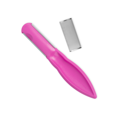 Pedicure file with stainless steel friction surface - 19 cm - Credo