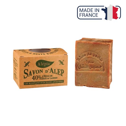 Savon d'Alep 40% de baie de Laurier - 190 g - Alépia